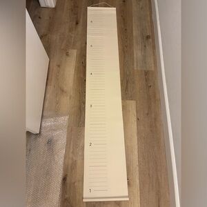 Gathre Vegan Leather Baby Growth Chart Wall Hanging Neutral Nursery Decor